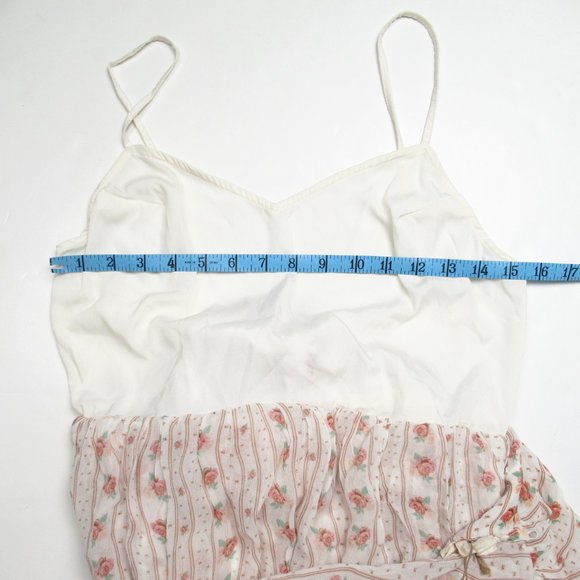 Anthropologie Let Me Be Mock Neck Sheer Mini Dress Pink Floral Combo - Medium - Picture 7 of 11